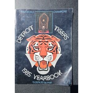 Detroit Tigers 1985 Yearbook World Series Trophy 1080s MLB Baseball Memorabilia